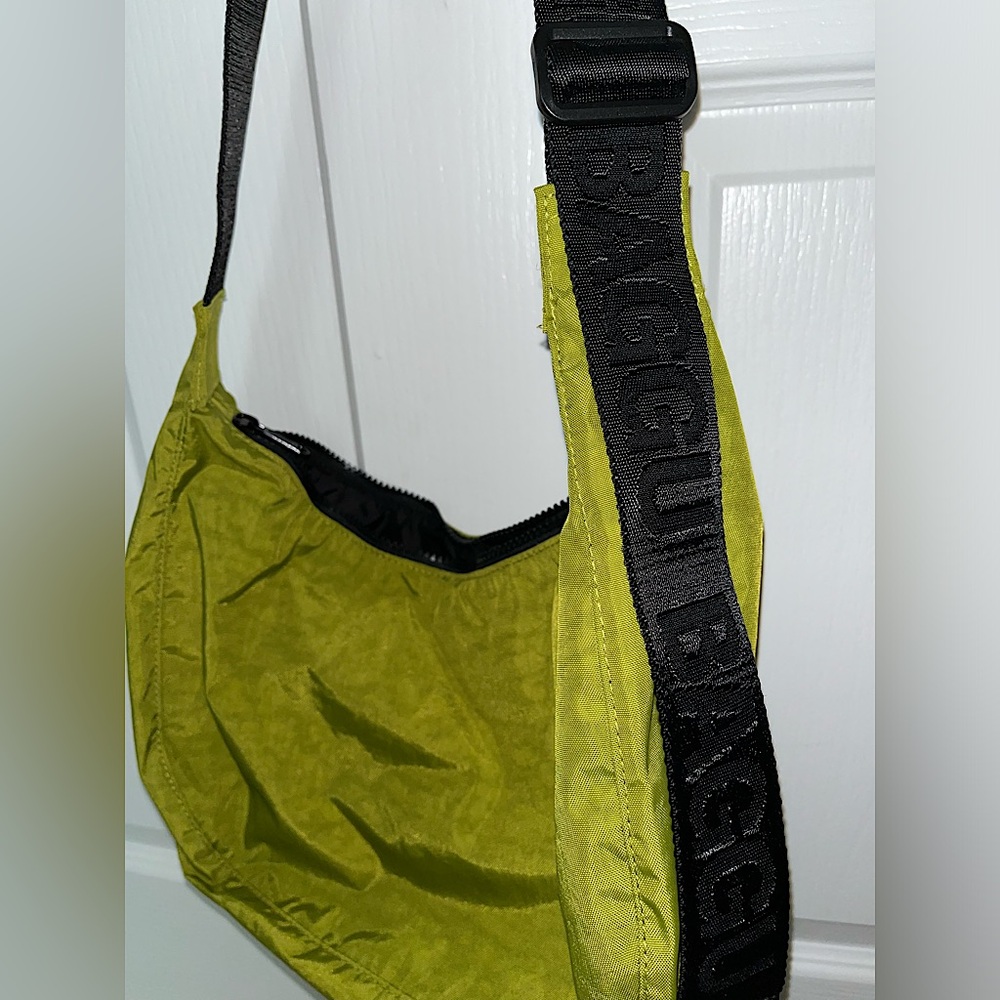 EUC BAGGU Avocado Medium Nylon Crescent Bag